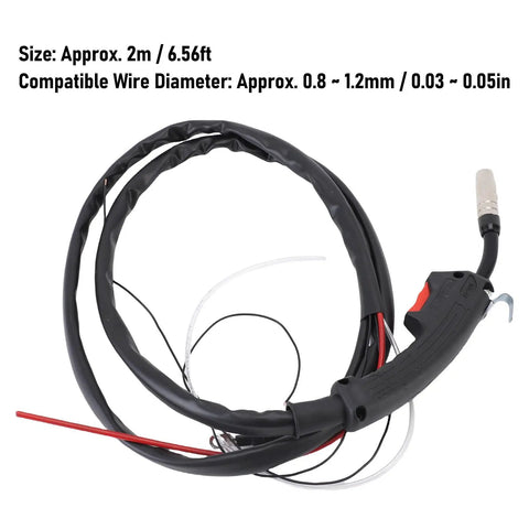 Durable MIG 130 Welding Torch Kit with 0.8 to 1.2 mm Wire for Household Farm Shop Projects, 160 to 200 Amp Range