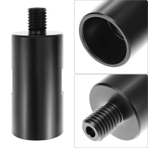 One And One Quarter Inch Seven Female To Five Eighth Inch Eleven Male Thread Core Drill Bit Adapter in black metal