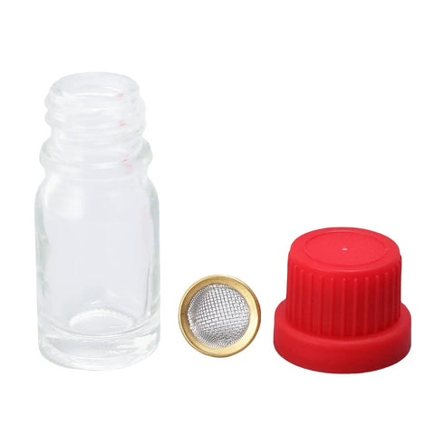 Glass Watch Lubricant Bottle With Mesh Basket For Precision Oil Application And Storage Leak Evaporating Container, open view
