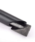 Close-up of black Aluminum Bike Stem Riser Extension 150mm, showing thread end detail and 6061 alloy material.