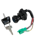 Upgrade Rig Safety With Sick Ignition Switch Set Plus Seat Latch Fuel Cap For ATVs Four Wheelers To Stop Theft Ensure Smooth Starts Keeping Machine Locked Down Enjoy Zero Stress On Adventures Without Risk Of Stolen Parts. black ATV ignition switch with keys and wiring connector