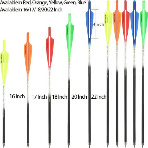 Crossbow Bolts 20 Inch Carbon Shaft Arrows With Replaceable Screw In Tips Green Feather Fletching 12 Pack 125 Grain Durable High