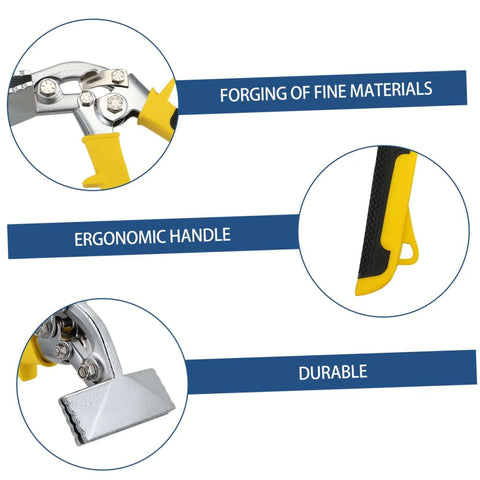 Heavy Duty Hand Seamer Tool For Bending And Flattening Metal With Durable Construction And Precise Clamping Depth, ergonomic handle close-up