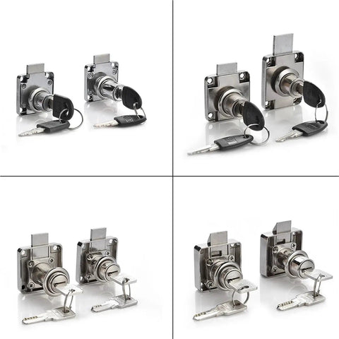 Cam Lock Drawer Lock Set For Cabinets And Wardrobes With 2 Keys Same Key System Tamper Proof Secure Furniture Lock Hardware