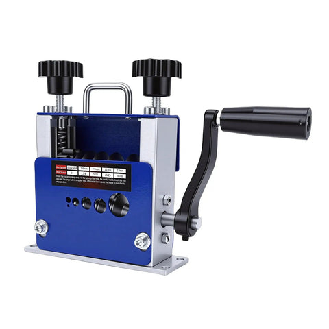 Ycauty Efficient Hand Crank Wire Stripper Machine For 3.5-17Mm Electric Cables with crank handle and adjustable gauge slots.