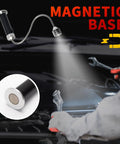 Led Grill Light With Magnetic Base And 360 Degree Gooseneck For BBQ Grilling Night Cooking shown attached to car hood.