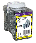 Container of ProConnex C510 Combination Connector Three Eighths Inch AC MC Flex 100 Pack Die Cast Zinc Alloy