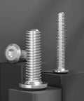 Built Like A Tank M6 X 30 Millimeter Flat Head Hex Socket Cap Screw Bolts 50 Piece Pack 304 Stainless Steel close-up on display