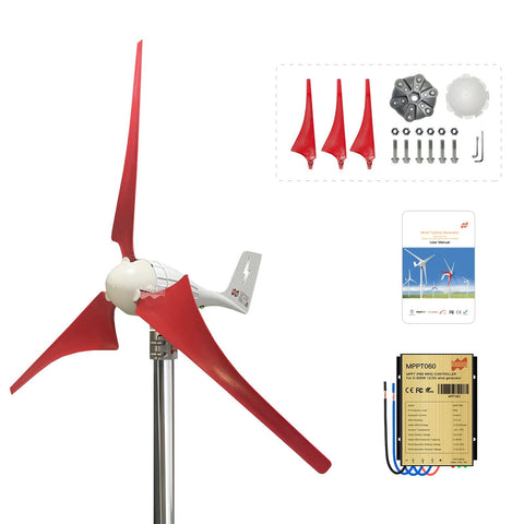 Wind Turbine Wheel Hub And Cap Kit With 3 Blades For Horizontal Turbines DIY Friendly Windmill Accessories 100W To 1000W Includes Screws And Nuts