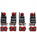 Advanced Premium Heavy Duty Full Cnc Parts Kit Aluminum Alloy Frame For 3D Printer Mods showing red and black channel mounts for precision builds.
