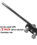Close-up of Upgraded Wire Bender And Cable Bender For 500MCM with knuckle protection, compatible with 1/2 inch drive ratchet.