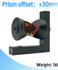 360 Degree Mini Copper Coated Survey Prism With L Bar Bracket Mount For Total Station, Quarter Inch Thread Compatible, Includes Both Male And Female Quarter Inch Threads, Easy Install With Strong Reinforced Mounting Bracket For Stable Readings, 30mm offset