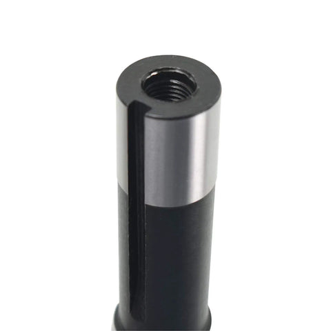 Close-up of Three Quarter Inch R8 Shank Shell Mill Arbor Adapter Replacement For Bridgeport Machines, threaded top view.