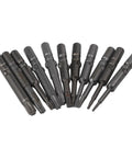 Rock Solid 6Mm Torx Screwdriver Bits Set From T5 To T30 With Magnetic Grip For Cordless Drills And Hand Tool Jobs Made Of High Grade Alloy Steel Perfect For Any Garage or Construction Site. 6mm Torx bits set, alloy steel, T5-T30