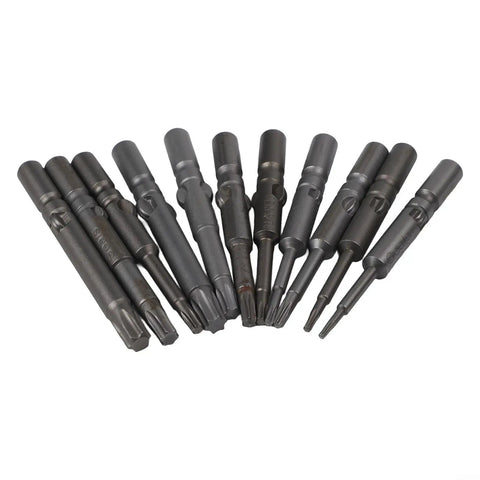 Rock Solid 6Mm Torx Screwdriver Bits Set From T5 To T30 With Magnetic Grip For Cordless Drills And Hand Tool Jobs Made Of High Grade Alloy Steel Perfect For Any Garage or Construction Site. 6mm Torx bits set, alloy steel, T5-T30