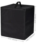 Dustproof Coffee Maker Cover For Everyday Kitchen Use Fits Keurig K-Supreme K-Compact Gevi GECME403LA-U Mr. Coffee EM5000 And More Classic Black Keeps Dust Out And Your Gear Looking Fresh, black cover with dimensions.