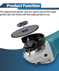 Exploded view of angle grinder with Five Eighths Inch UNC Thread Angle Grinder Nut Heavy Duty Hex Flange Replacement Part N134467.