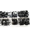Cool 75 Pc Set Of 6-10mm Q673B Black Vacuum Fuel Oil Hose Pipe Tube Clamps Spring Assortment Kit With Storage Box, top view
