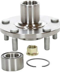 Easy-Install Front Wheel Bearing Hub Assembly Repair Kit Left or Right Replacement for 2000-2008 Nissan Maxima, 2002-2006 Nissan Altima, 2002-2004 Infiniti I35, 2000-2001 Infiniti I30, 1-Piece showing front view with components.