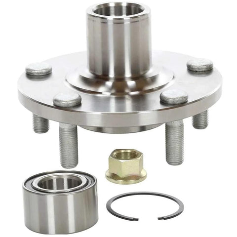 Easy-Install Front Wheel Bearing Hub Assembly Repair Kit Left or Right Replacement for 2000-2008 Nissan Maxima, 2002-2006 Nissan Altima, 2002-2004 Infiniti I35, 2000-2001 Infiniti I30, 1-Piece showing front view with components.