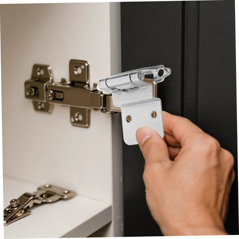Installing silent self-closing cabinet hinges on a door