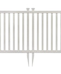 Two Panel No Dig Vinyl Fence Kit, 3ft High By 3.5ft Wide, White Yard Border Fence For Garden, Temporary Backyard Barrier, Pet Safe