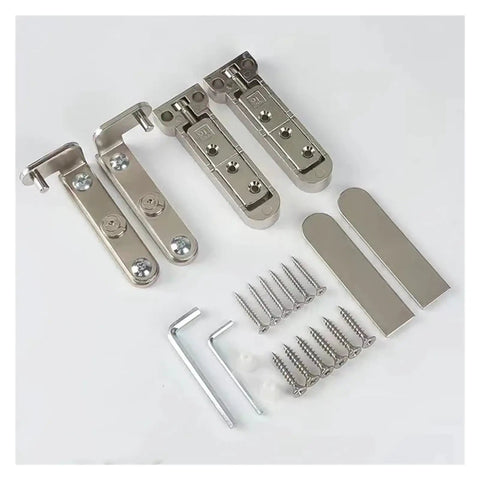 Concealed Wood Door Hinge Set For Indoor Use Adjustable Pivoting Swivel Self Hinge Invisible Door Hinge Kit with screws and tools
