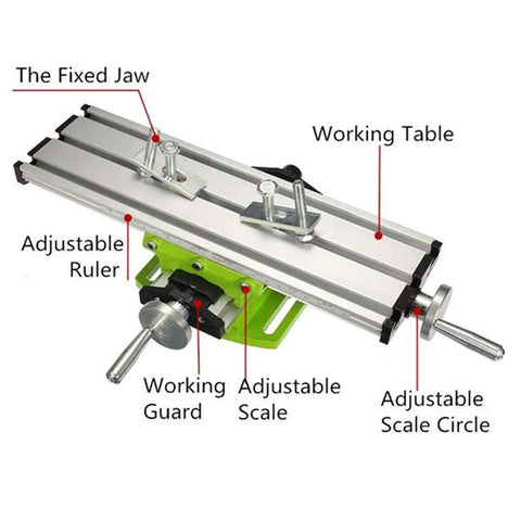 Multifunction Milling Work Table For Bench Drills And Drill Presses Pro Grade Workhorse Adjustable Dovetail Slotted Aluminum Alloy Construction Precision Slide Table With Compact Design To Maximize Space And Accuracy