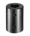Rigid Shaft Coupling 1 Inch Bore 2 Inch Outside Diameter 3 Inch Length Black Oxide Coated ASTM 1045 Steel Set Screw Type With 2 Screws