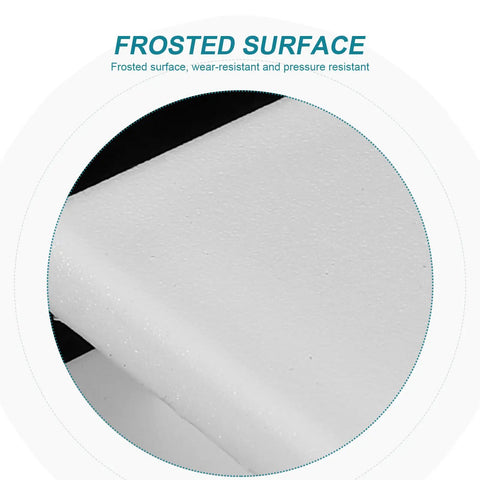 Close-up of frosted surface on 20 Pcs White Plastic Hole Plugs For Square Tubing Furniture Leg End Caps Glide Caps No Slip Chair