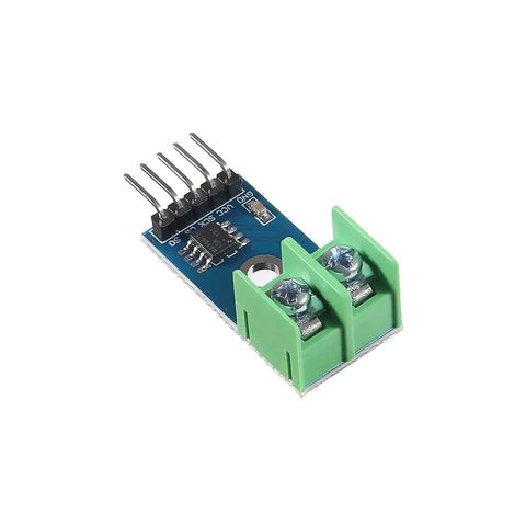 Front view of MAX6675 Thermocouple Module With K-Type Sensor For Arduino, SPI Interface, 0 To 1024 Celsius Range, 0.25 Celsius Resolution