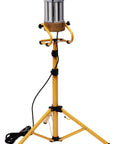 14000 Lumen LED Work Light with Stand and Adjustable Tripod, 100W Deformable, Transparent Cover Flood Light on Stand
