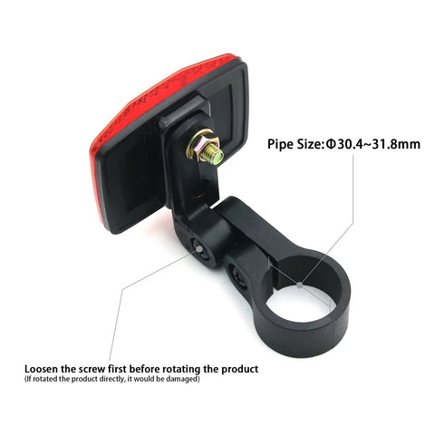 Rear Bike Reflector For Seatpost Mount Red Easy Install High Visibility Safety Gear For Night Riding Fits 30.4 To 31.8 Mm