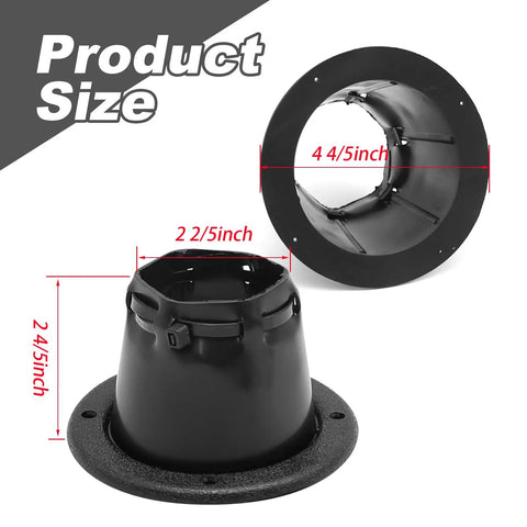 Rugged Dockside Transom Steering Cable Boot Protector with Cable Tie for Marine Rigging and Engine Well, 4 4/5 inch diameter.