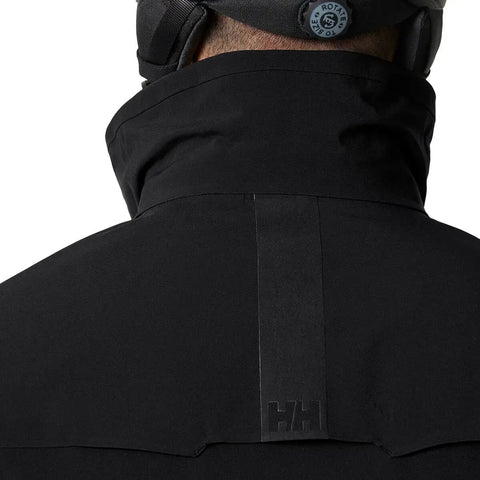Back view of All Conditions Alpine Ski Jacket With Tech-Pro Waterproof Breathable System, close-up on collar and logo