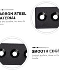 Close-up of Track Connecting Plate For Barn Door Rails in carbon steel with smooth finish, detailing material and edge quality.