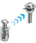 Tough As Nails Expanding Drywall Plugs And Peanut Nut Kit, 100 Piece Assorted M4 M5 M6 M8 Zinc Steel Fasteners showing M5 anchors.