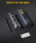 Slick Electric Screwdriver Set With Push To Release Trigger And RevoStor Magnetic Rotation Compact Precision Driver Kit For Straight Up Effortless Tech Jobs parts and components displayed in packaging.