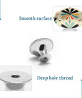 Solid stainless steel retro modern round cabinet knob with smooth surface and deep hole thread. Level Up Your Kitchen Refresh With These Solid Stainless Steel Retro Modern Round Cabinet Knobs Rustproof Drawer Pulls Premium Hardware For Every Home.