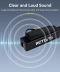 Covert Tube Earpiece With Mic For Walkie Talkies M Head 2 Pin Full Size PTT Surveillance Headset showing microphone detail