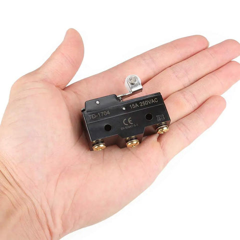 Micro Limit Switch For EZGO TXT Golf Cart Direction Selector With Roller, 3 Terminal, 15 Amp, hand-held black switch