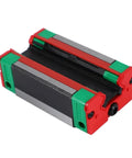 Built Right Heavy Duty Steel Linear Motion Guide Sliders 2Pcs 20Mm Hgh20Ca Rail Blocks in red and green, designed for smooth gliding.