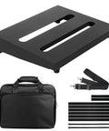 Sturdy 14 By 10.6 Inch Guitar Pedal Board With Carry Bag Angled Eight Degrees For Easy Access Fits Six To Eight Effects Pedals Steel