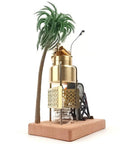 Mini Three Legged Vertical Swing Steam Engine Kit With Boiler And Power Generating Units, brass model on wooden base