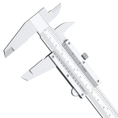 6 Inch Vernier Caliper Handy Non Digital Tool 0 to 6 Inch 0 to 150mm With 0.05mm Accuracy Carbon Steel Smooth Sliding Depth Rod No Battery Needed High Precision Measuring Caliper