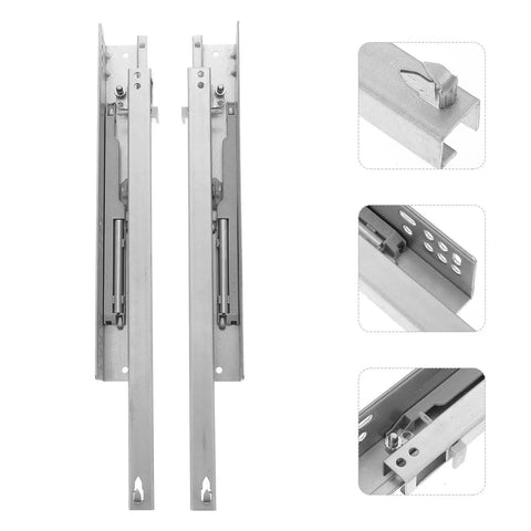 2 Pack Heavy Duty Drawer Slides With Bottom Mounted Concealed Design For Under Drawer Look Durable Metal Hardware For Smooth Quiet Full Extension And Easy Drawer Upgrades In Kitchen Bath Or Furniture, metal slides