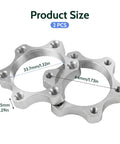 Two Pack Bike Flange Adapters For Disc Brake Hubs 6 Bolt 44mm To 1.73 Inch Conversion Aluminum Alloy CNC Machined Lightweight