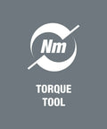 ESD Safe Adjustable Torque Screwdriver With Rapidaptor Quick Release Chuck logo with Nm symbol and 'Torque Tool' text on gray