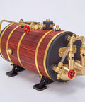 Copper Horizontal Steam Boiler With Insulation And Double Combustion Tube System, 850ml Capacity