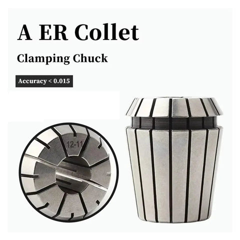 High Precision ER Collet Set 0.005mm Tolerance CNC Milling Tool Clamp Chuck Grip Secure Fit For Routers Lathes And Fast Machining Work, silver clamping chuck.